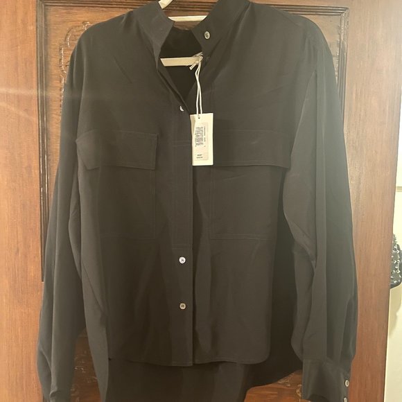 NEW Frame Silk Blouse w/tags Large - Picture 2 of 4